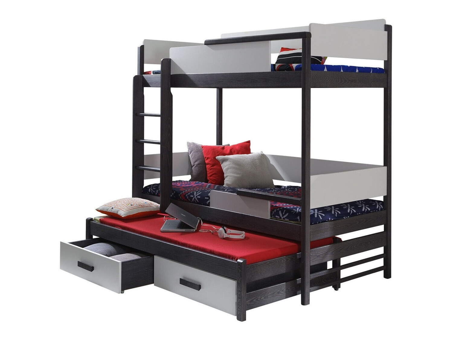 Krevet na sprat Henderson 114 (Graphite + Sivo)