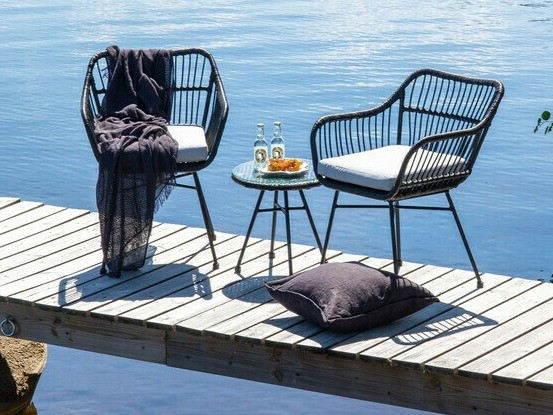 Set balkonskog nameštaja Dallas 3117 (Crno)