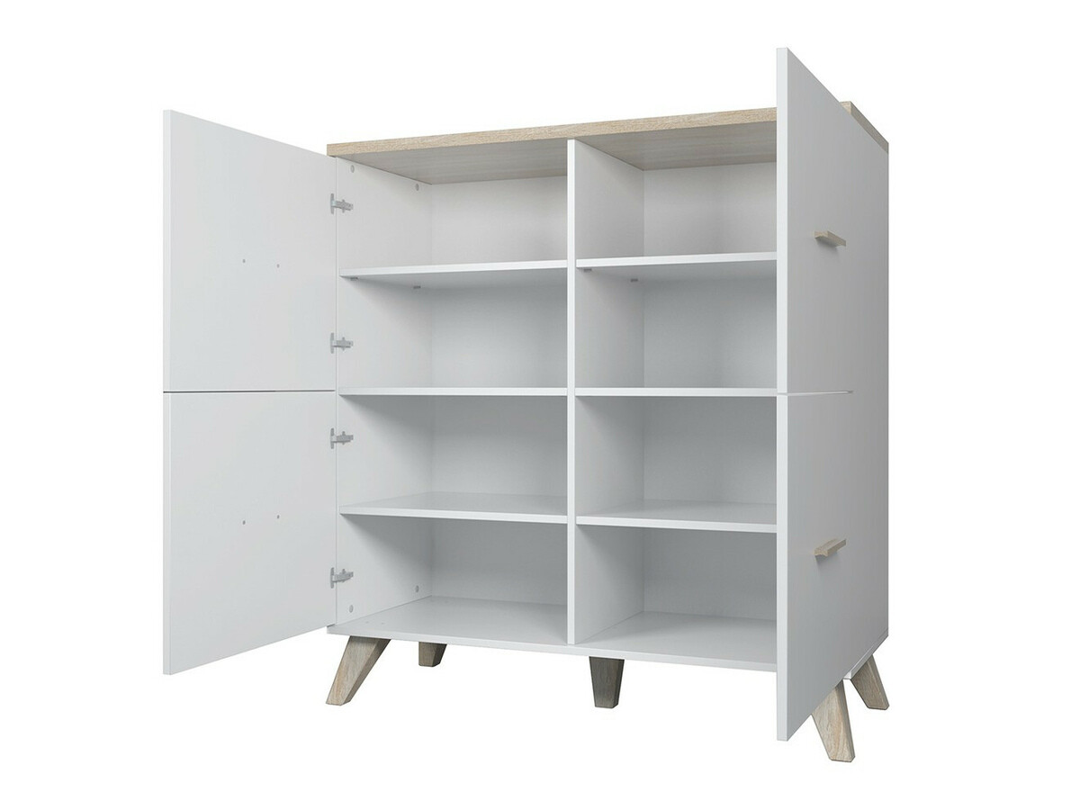 Set za dnevnu sobu Larfloi 113 (Belo + Sonoma hrast)