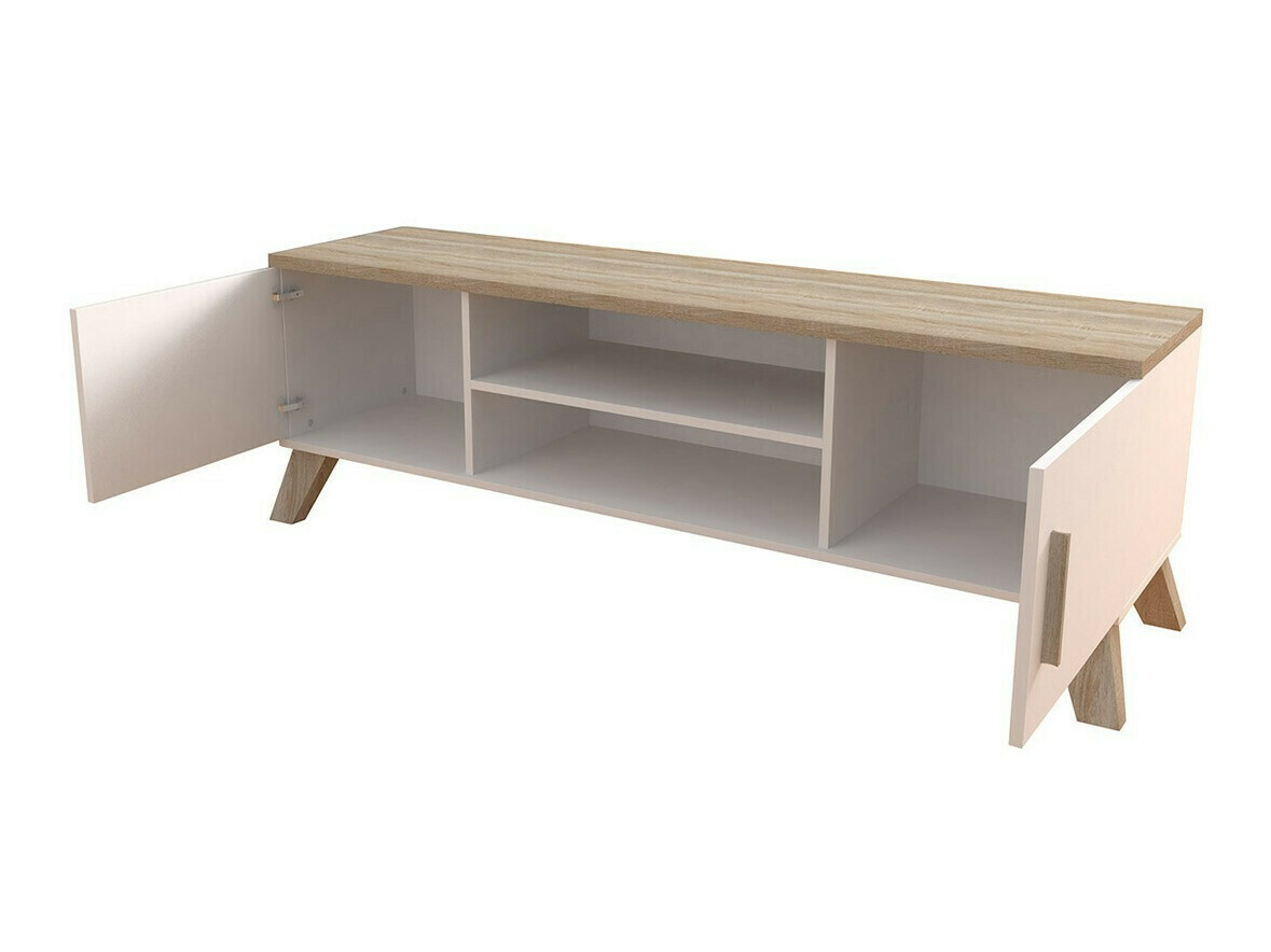 Set za dnevnu sobu Larfloi 113 (Belo + Sonoma hrast)