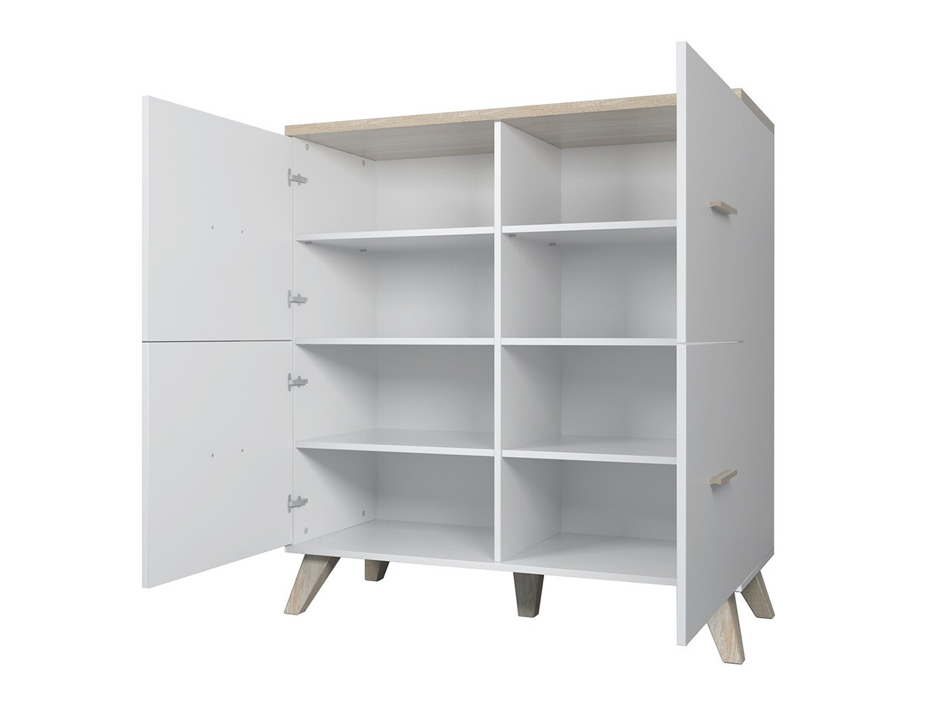 Set za dnevnu sobu Larfloi 113 (Hrast Votan + Crno)