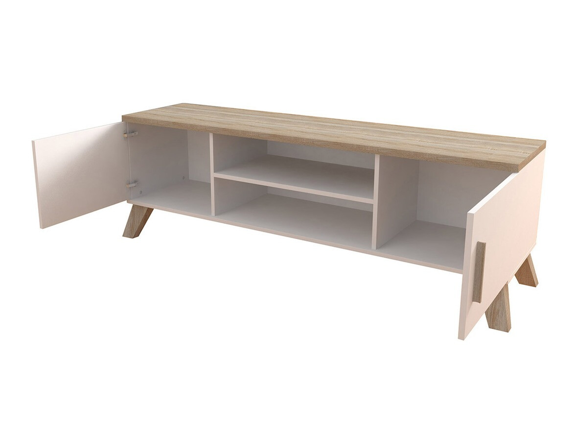 Set za dnevnu sobu Larfloi 113 (Hrast Votan + Crno)