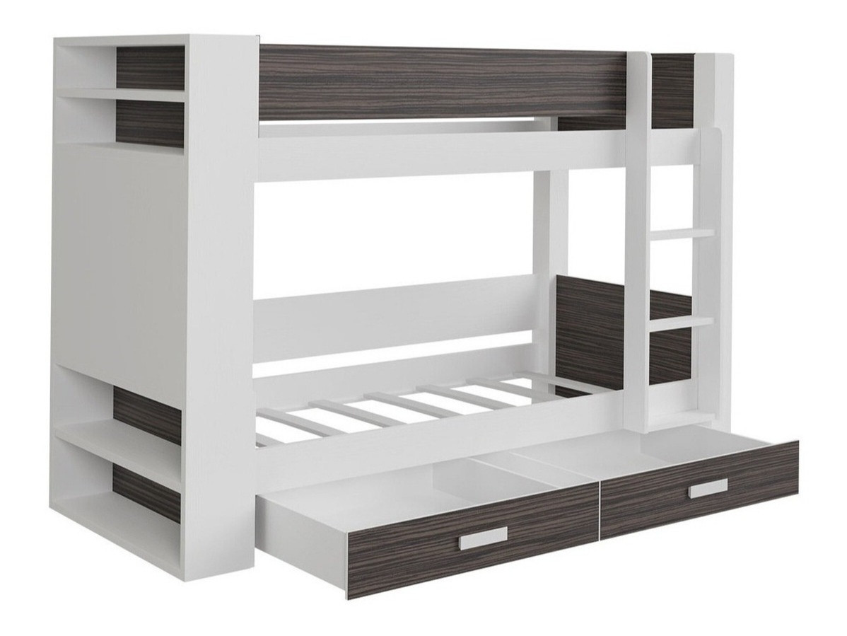 Krevet na sprat Henderson 141 (Belo + Plava)