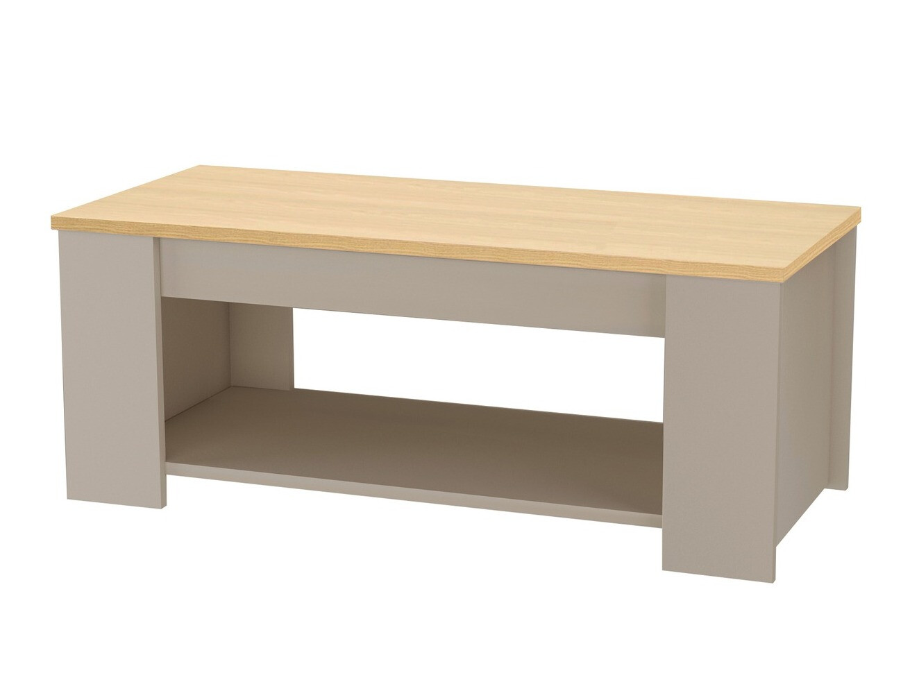 Modularni stočić za kafu Denton 1429 (Krem + Hrast)