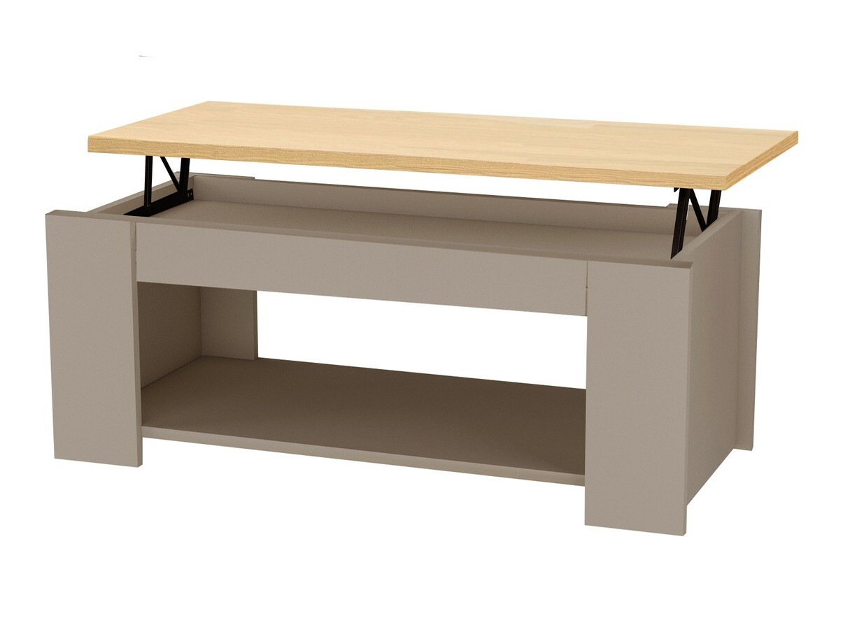 Modularni stočić za kafu Denton 1429 (Krem + Hrast)