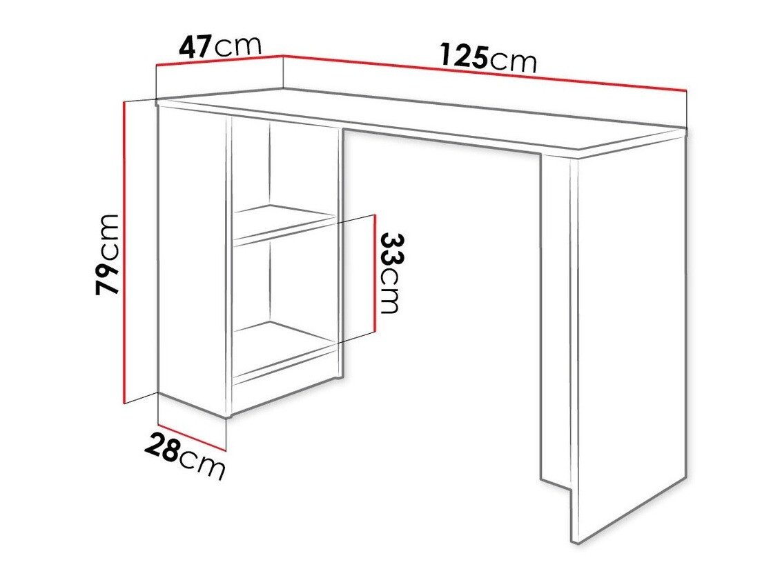 Kancelarijski sto Dover 113 (Sonoma hrast)