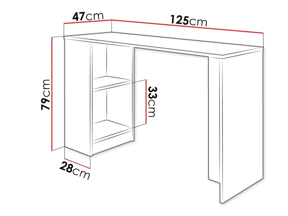 Kancelarijski sto Dover 113 (Tamni jasen)