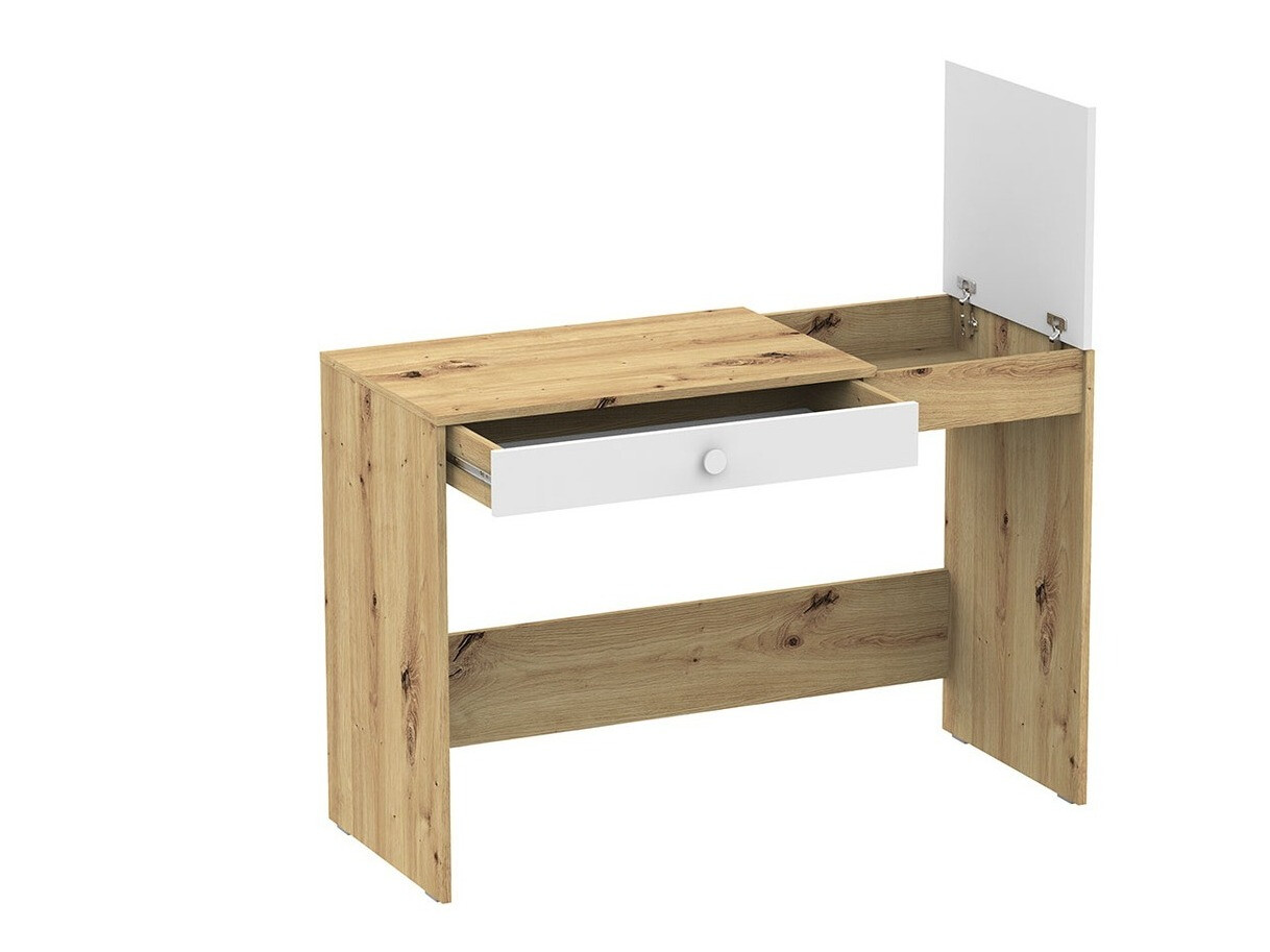 Kancelarijski sto Almira 109 (Zanatski hrast + Belo + Sivo)