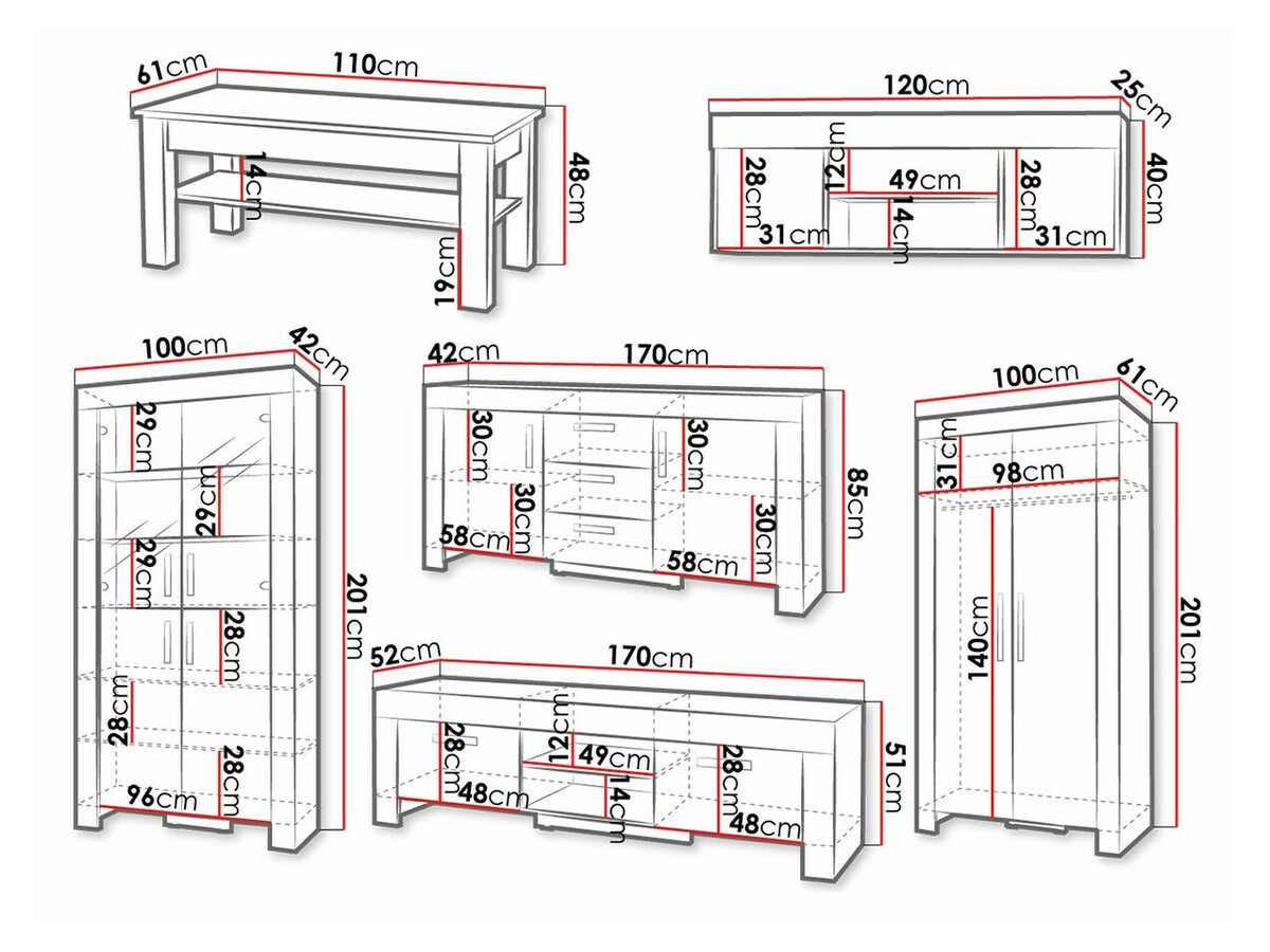 Set za dnevnu sobu Melfeli 126 (Sonoma hrast)