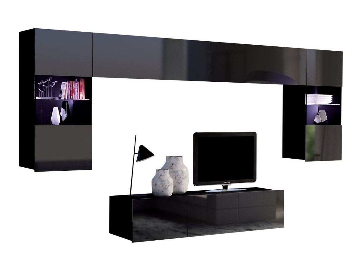 Set za dnevnu sobu Tivdalu 106 (Crno)