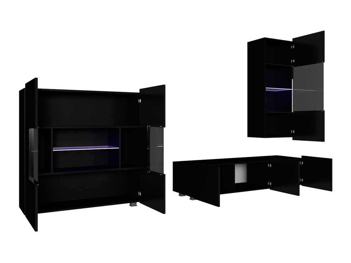 Set za dnevnu sobu Tivdalu 111 (Belo + Sjajno belo)