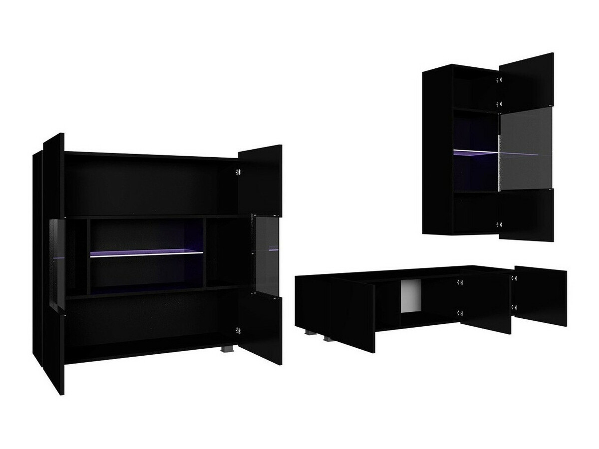 Set za dnevnu sobu Tivdalu 111 (Belo + Sjajno belo)