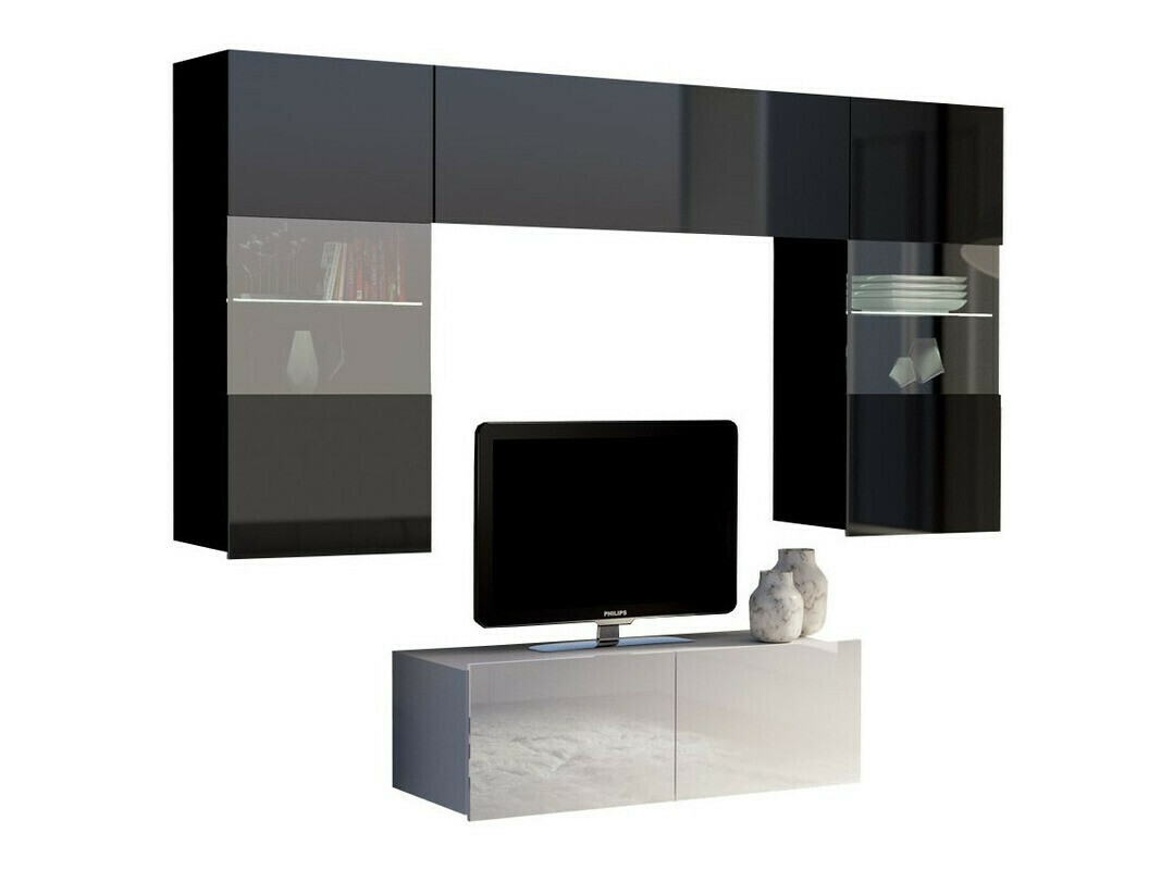 Set za dnevnu sobu Tivdalu 114 (Belo + Crno)