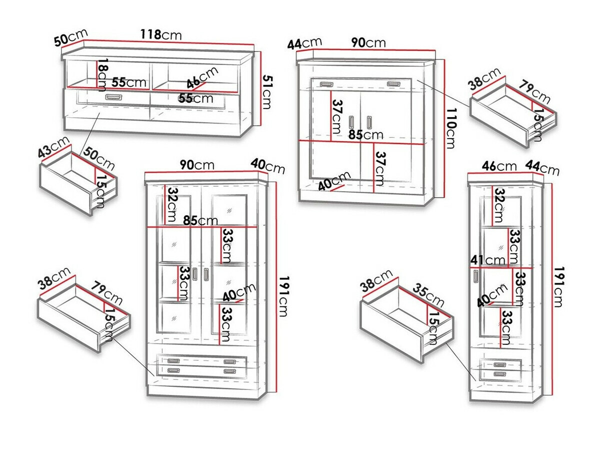 Set za dnevnu sobu Lircava 119 (Храст лефкас)