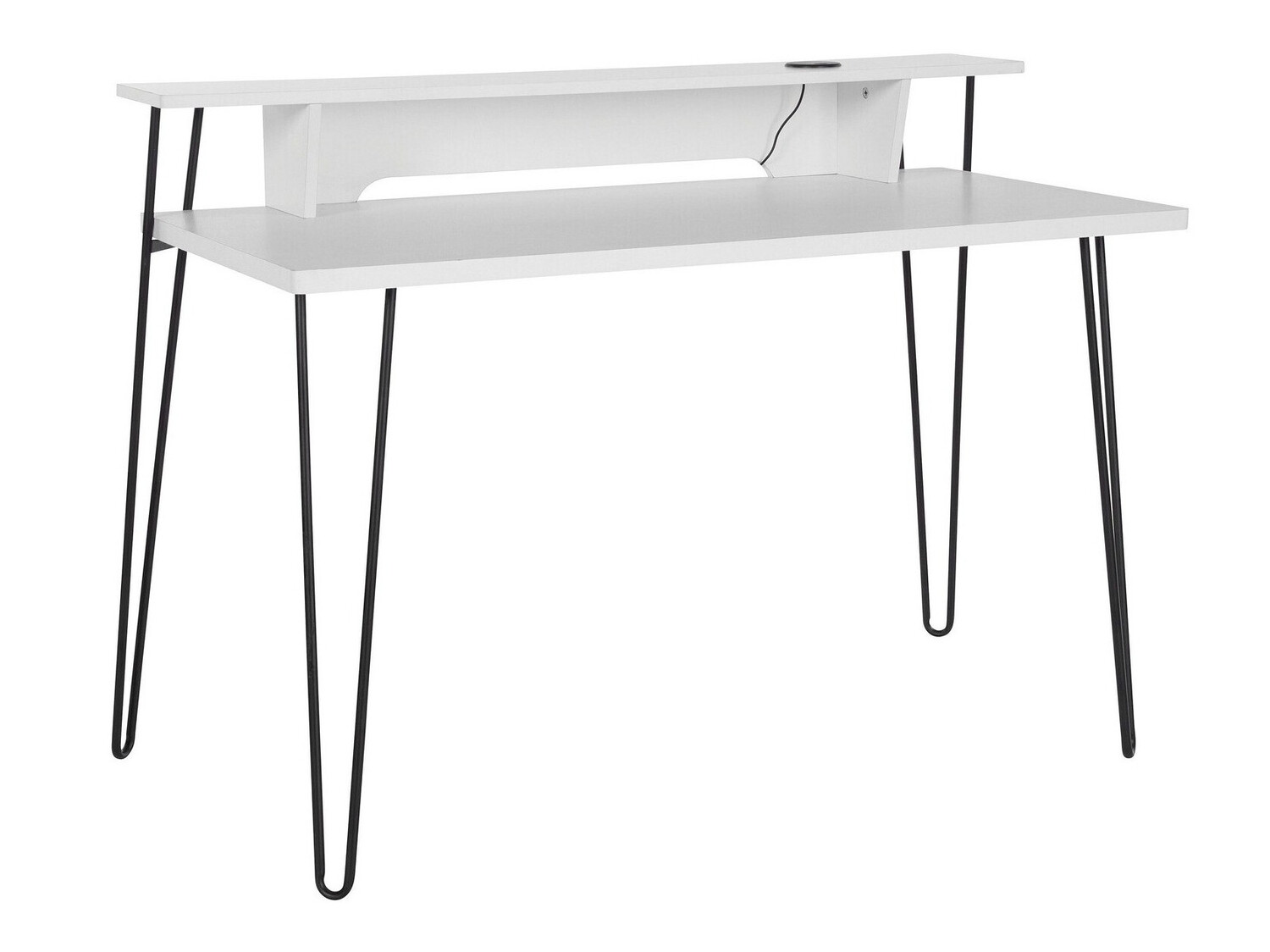 Kancelarijski sto Denton 187 (Belo + Crno)