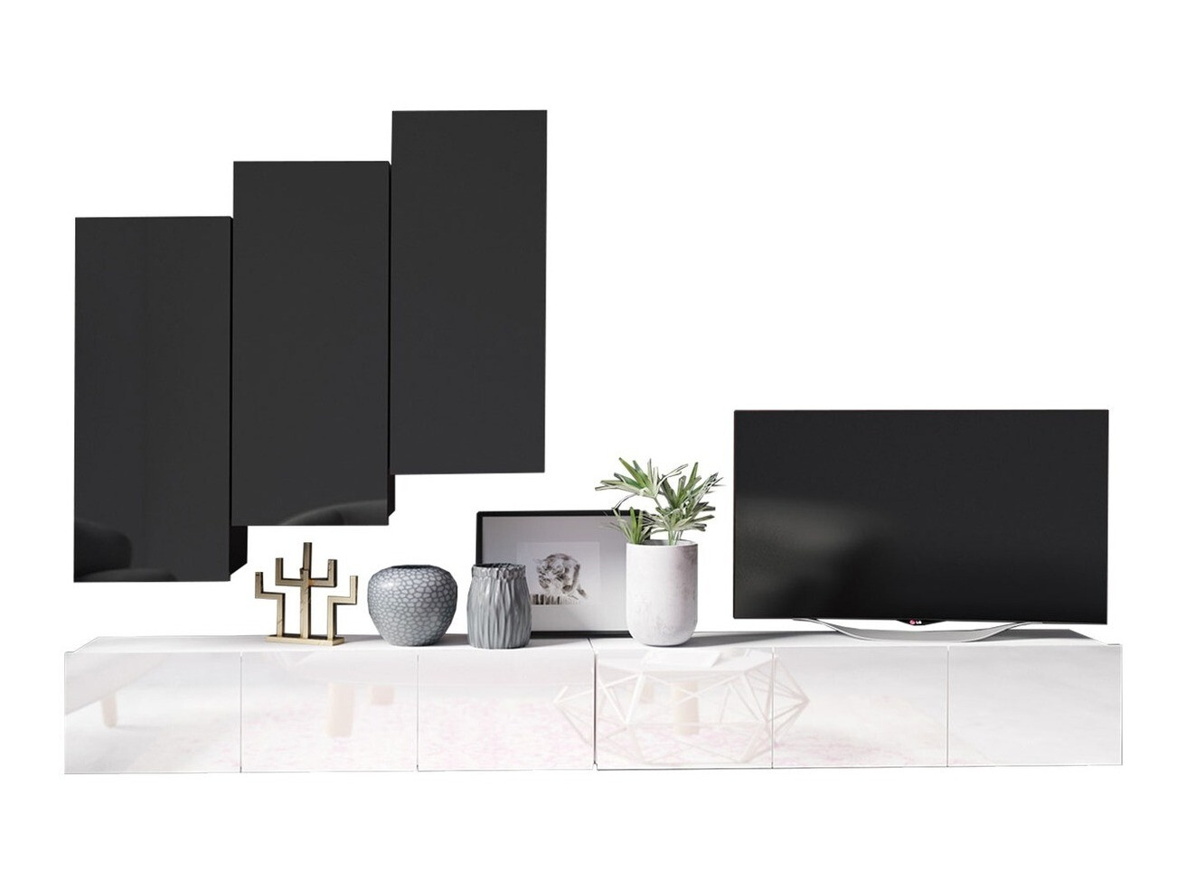 Set za dnevnu sobu Remus XX (Belo + Crno)