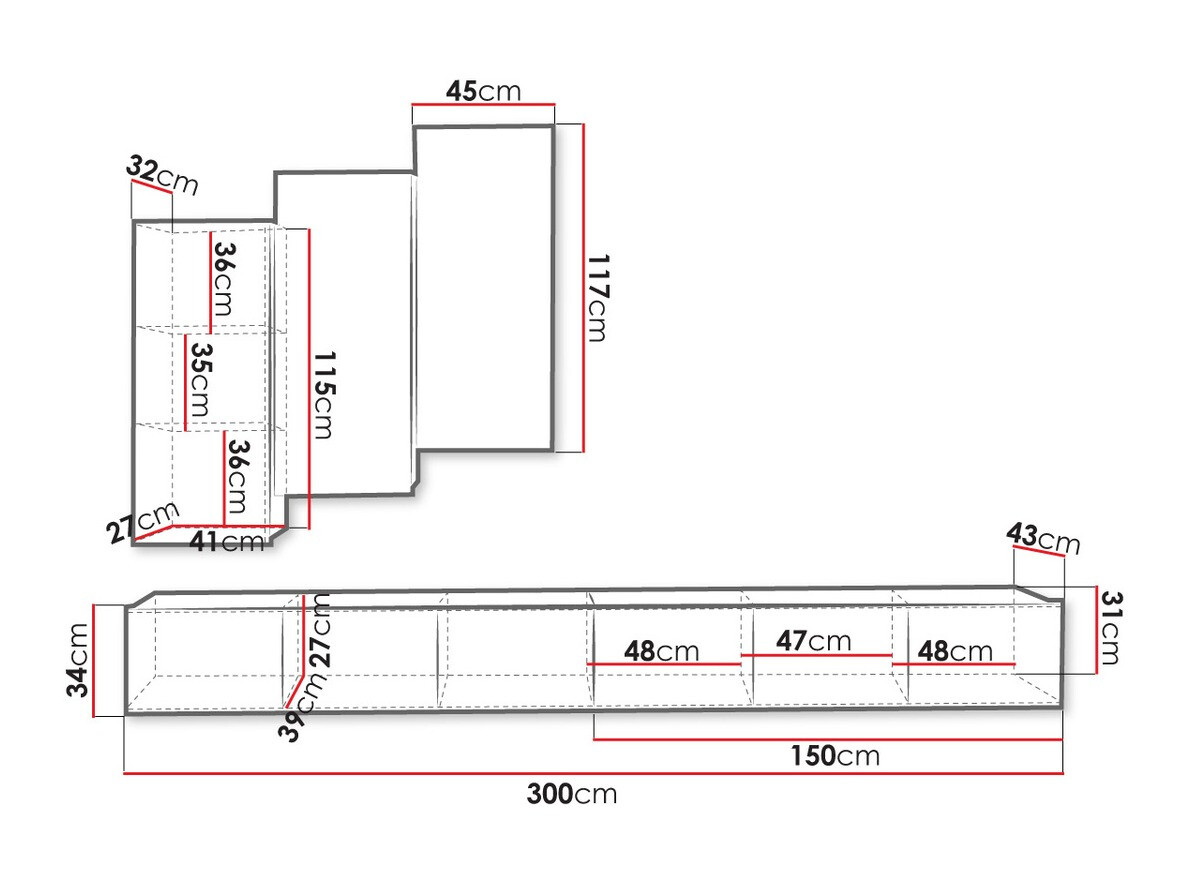 Set za dnevnu sobu Tivdalu 131 (Belo)
