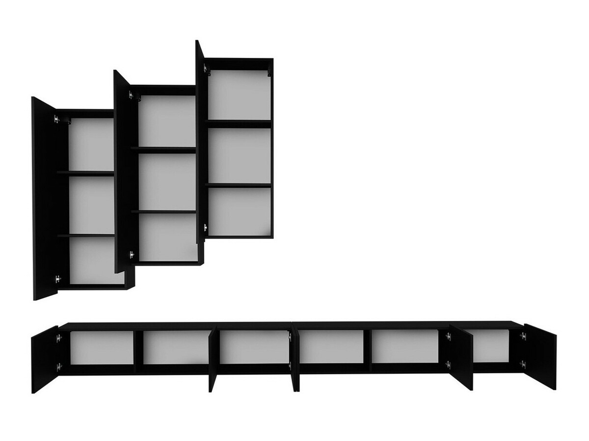 Set za dnevnu sobu Tivdalu 131 (Crno)