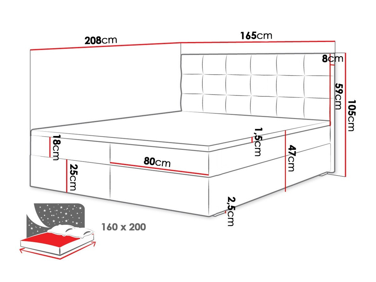 Boxspring krevet Memphis 115 (Rico 18)