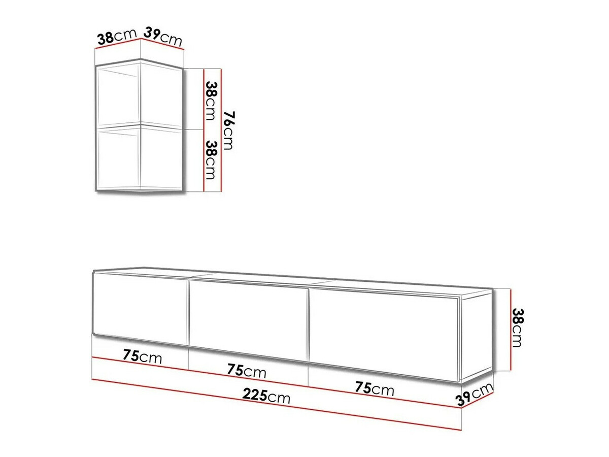 Set za dnevnu sobu Corbele 112 (Belo)
