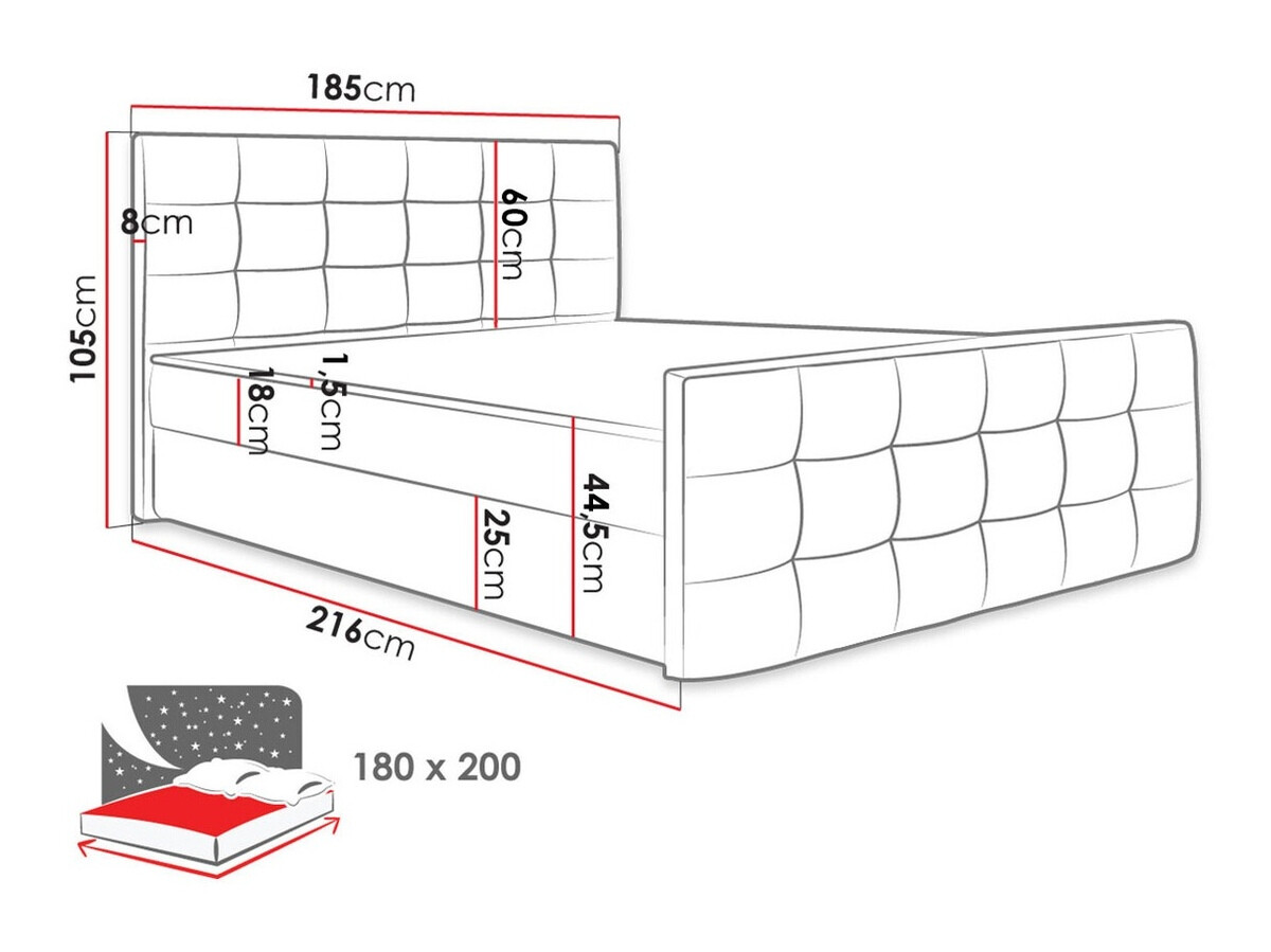 Boxspring krevet Memphis 100 (Rico 21)