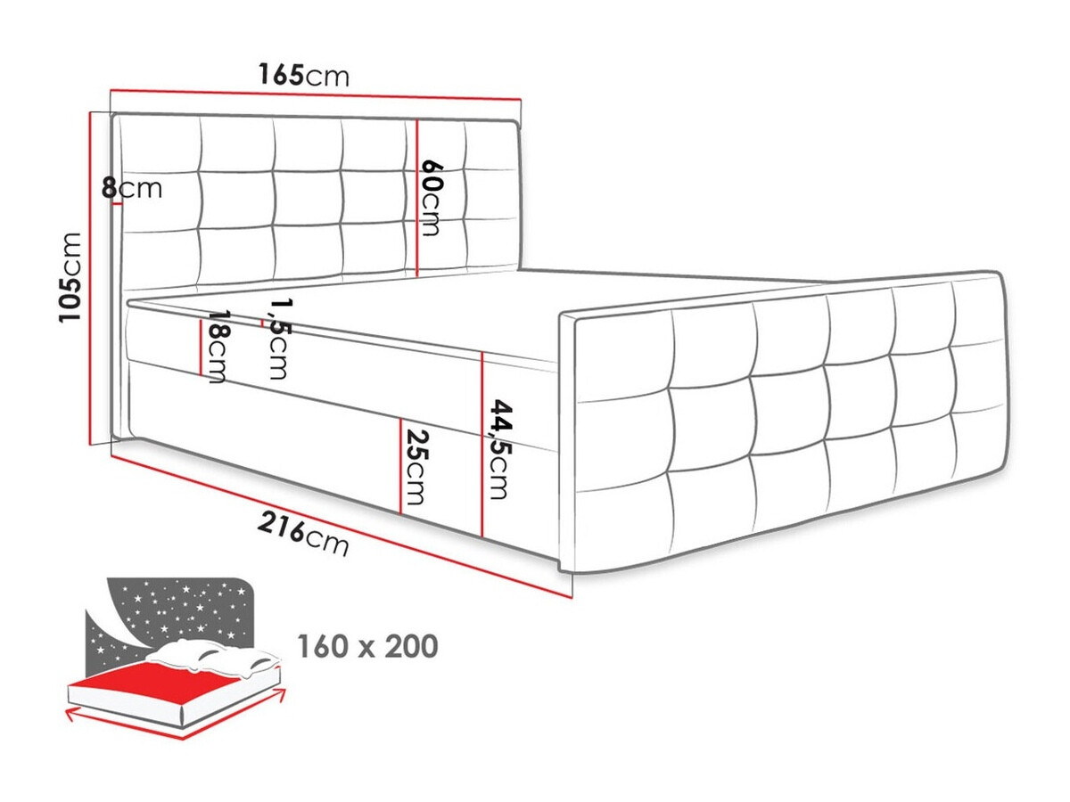 Boxspring krevet Memphis 100 (Rico 23)