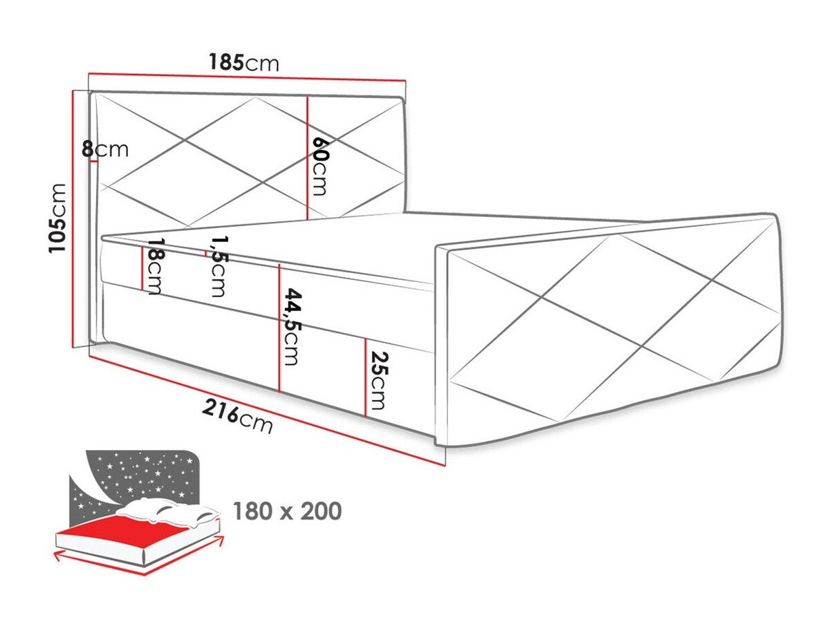 Boxspring krevet Memphis 120 (Rico 23)
