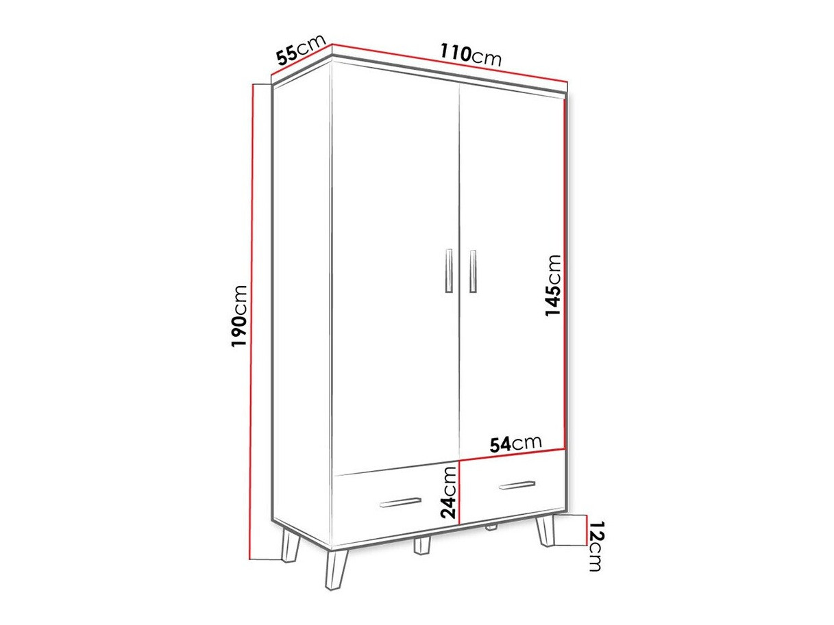 Ormar Larfloi 111 (Belo + Sonoma hrast)