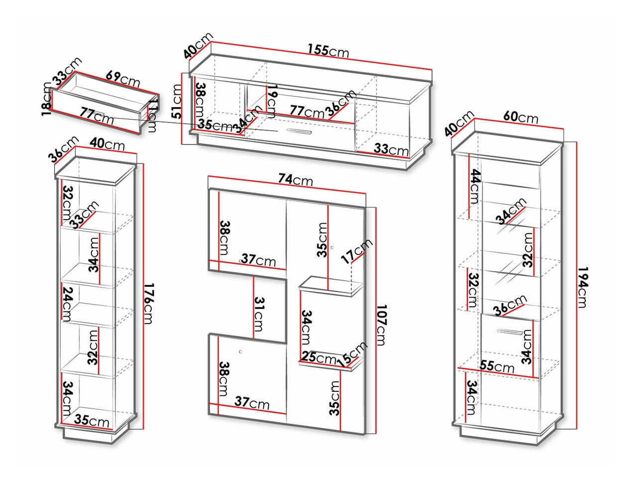 Set za dnevnu sobu Tenodeu 115