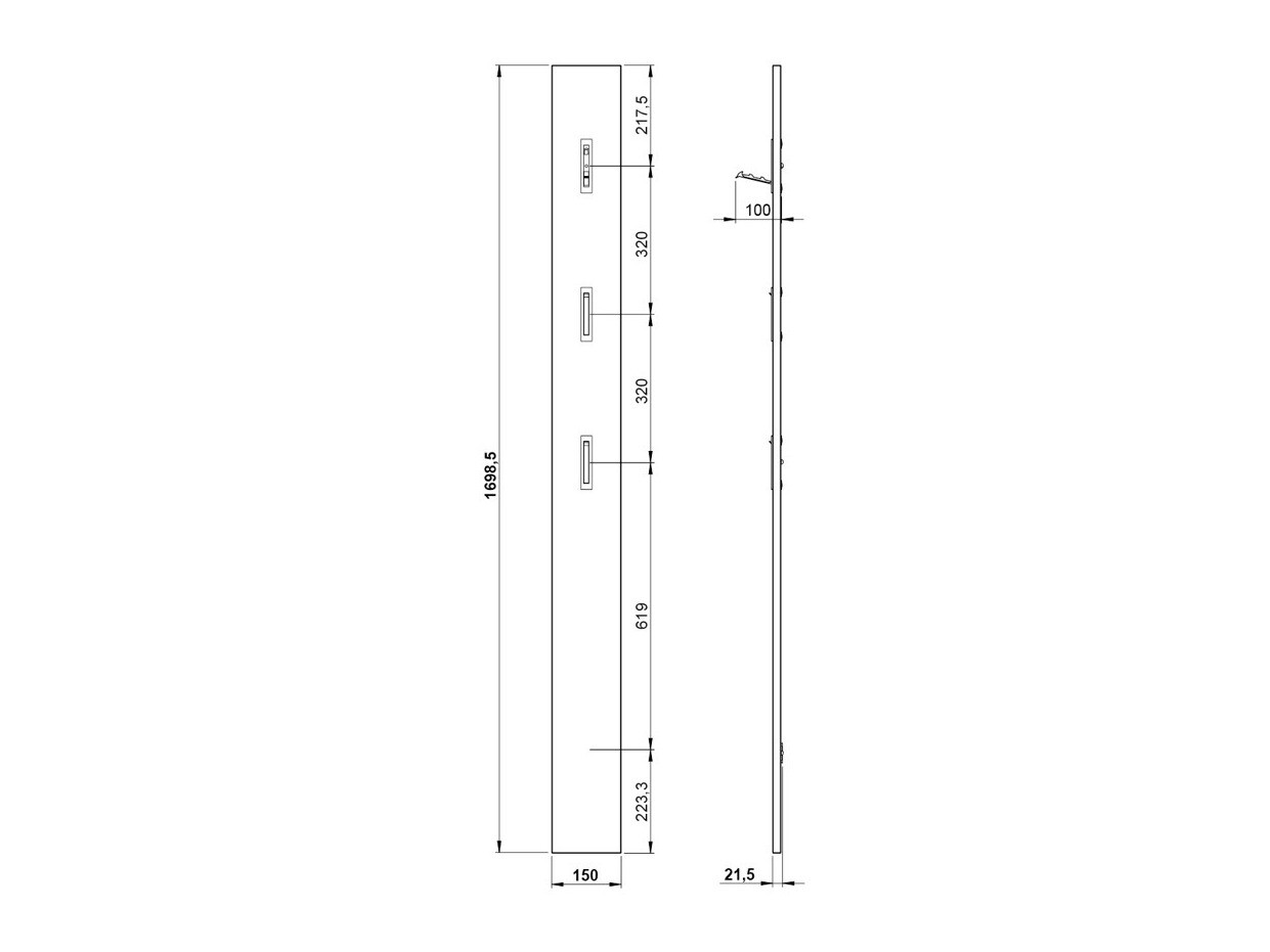 Čiviluk Cirsale 100 (Svetloosiva)