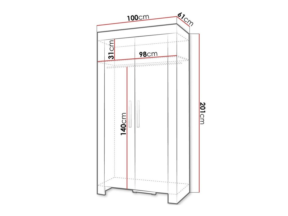 Ormar Melfeli 100 (Sonoma hrast)