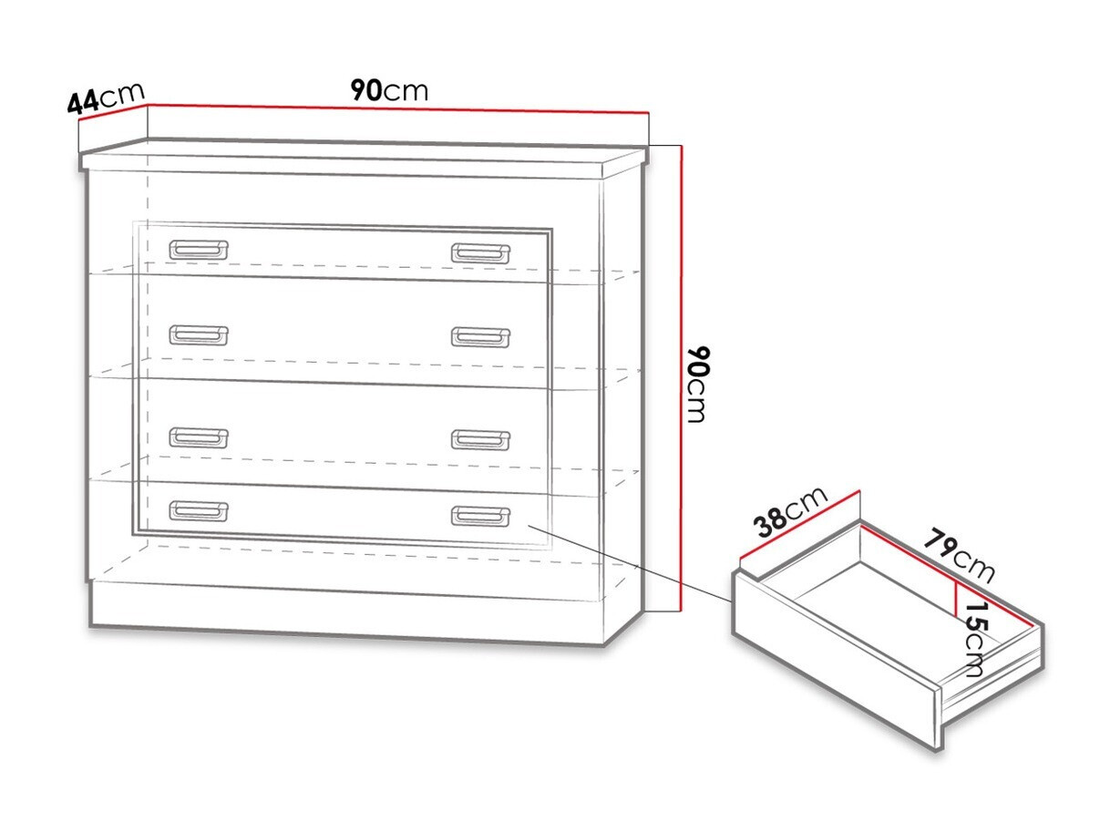 Komoda Lircava 100 (Храст лефкас)