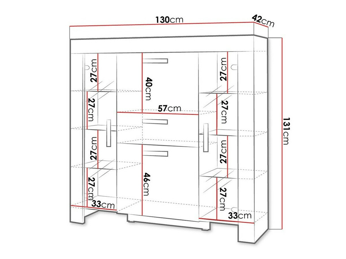 Komoda Melfeli 104 (Sonoma hrast)