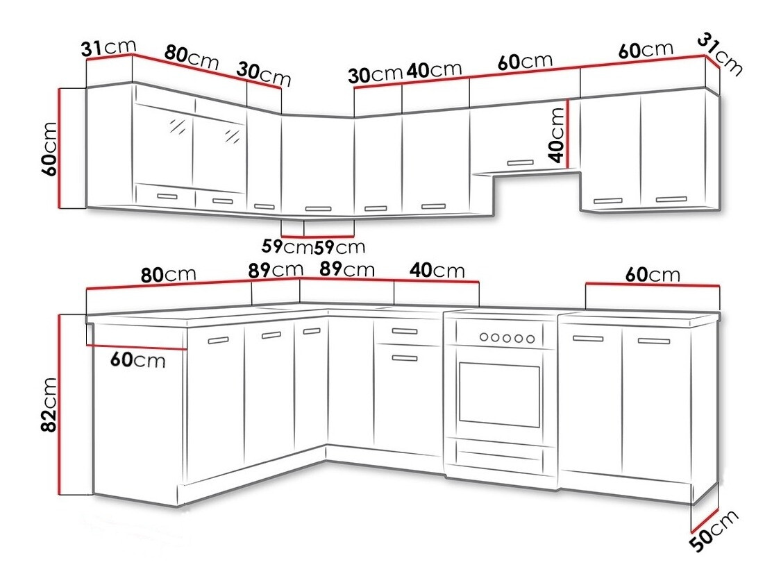 Kuhinjski set Tucson 164