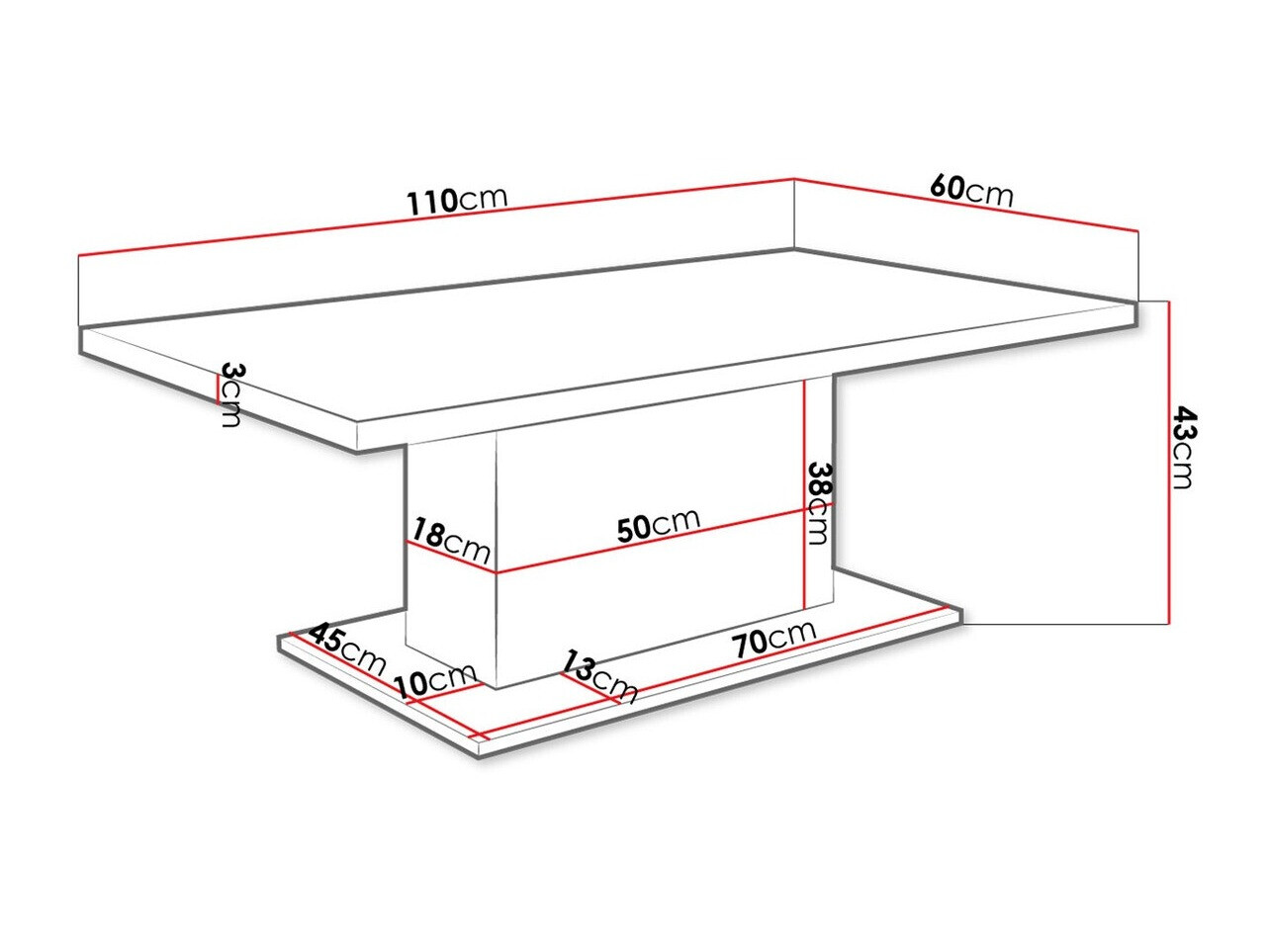 Stočić za kafu Tucson 148 (Sonoma hrast)