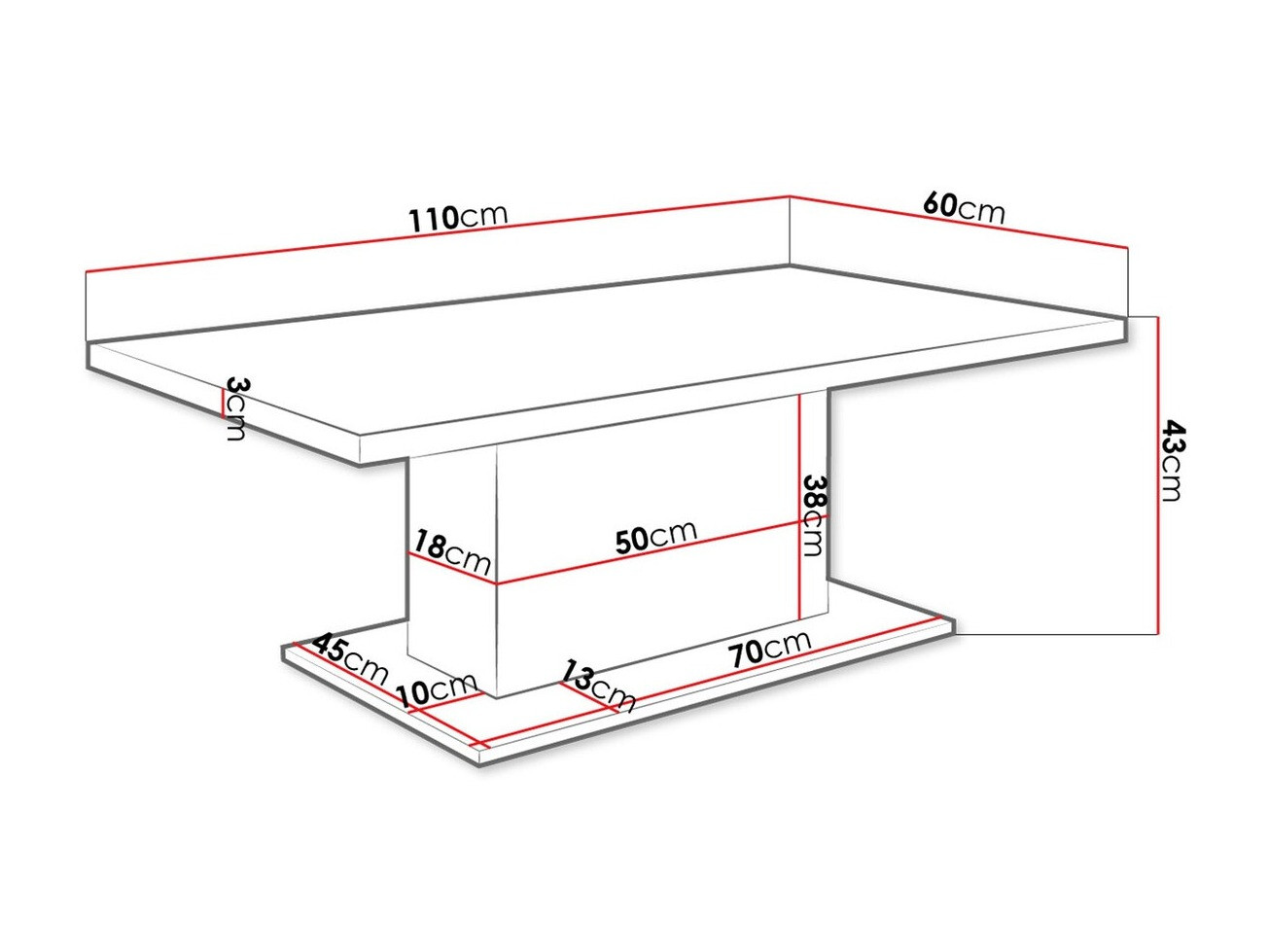 Stočić za kafu Tucson 148 (Zanatski hrast)