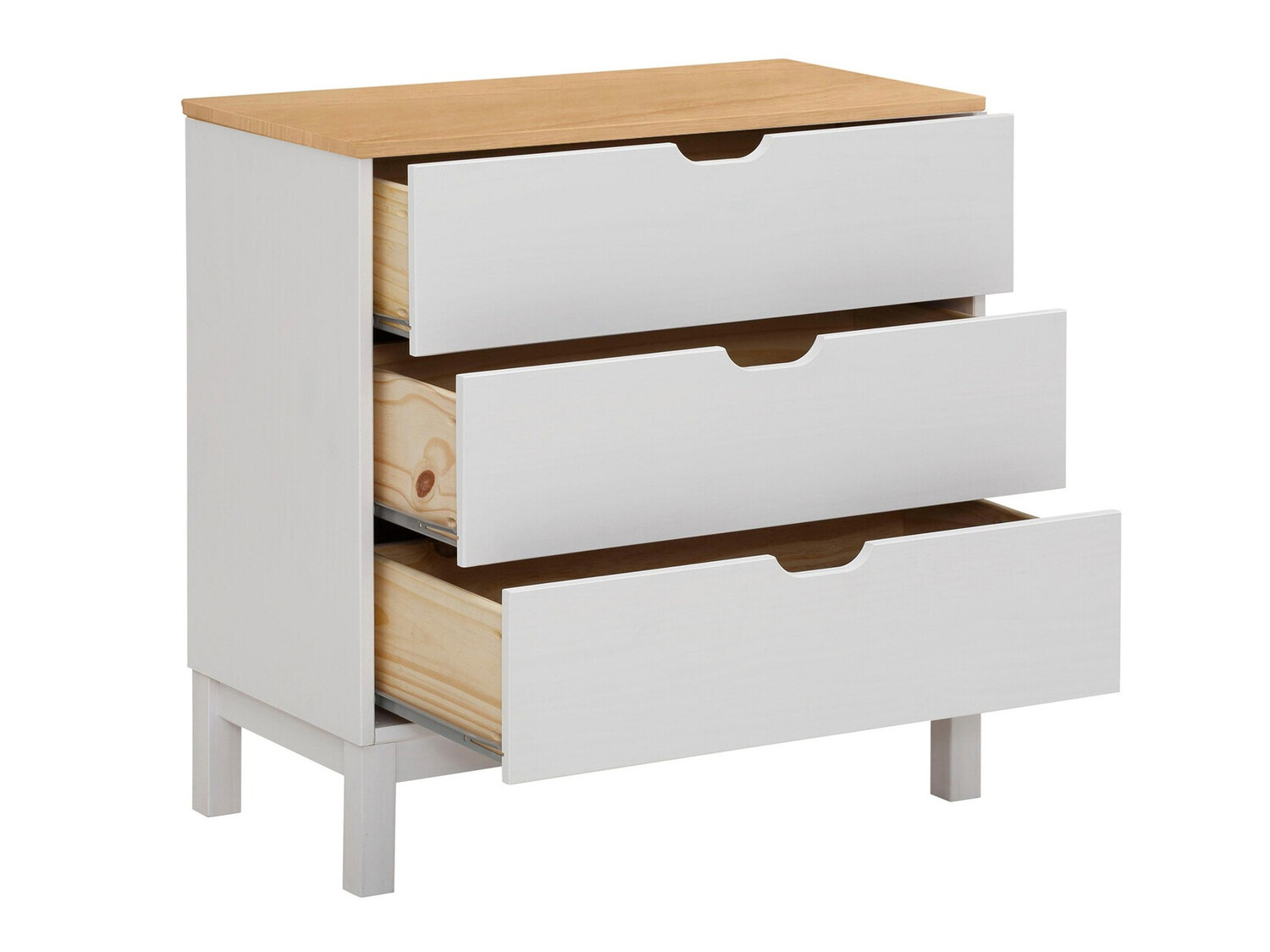 Komoda Denton 544 (Belo + Smeđa)