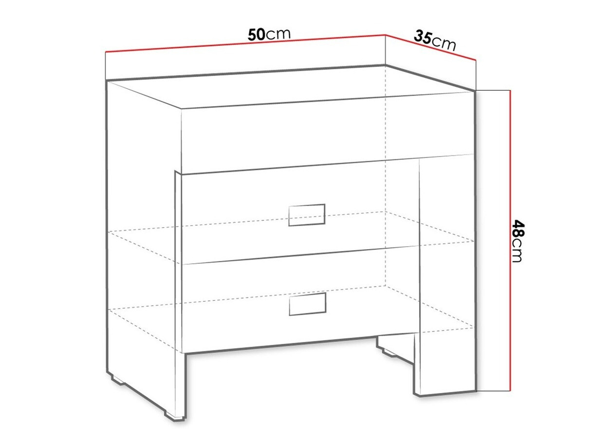 Noćni ormarić Melfeli 118 (Sonoma hrast)
