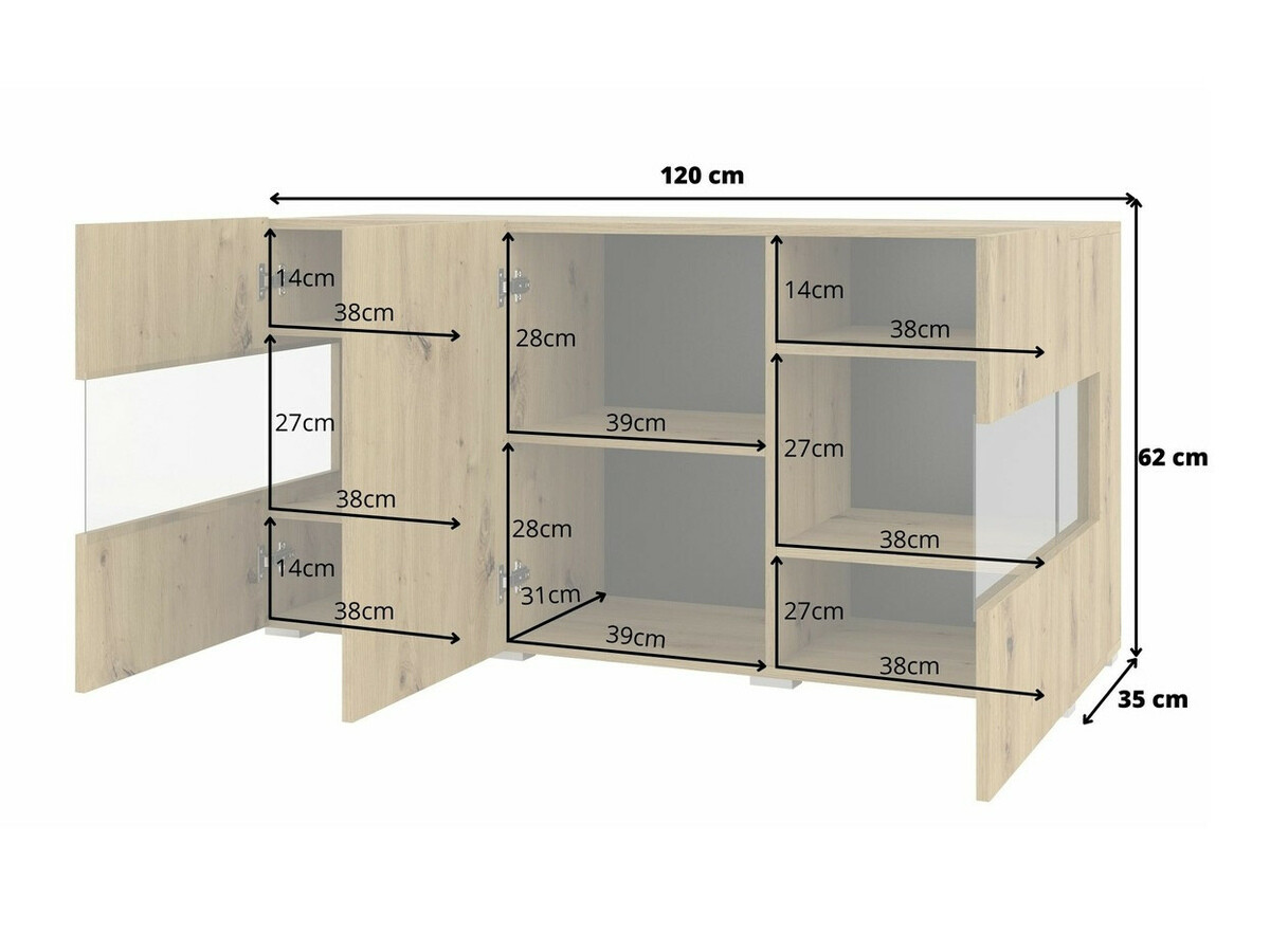 Ormarić Revmiru 102 (Belo + Вотан храст)