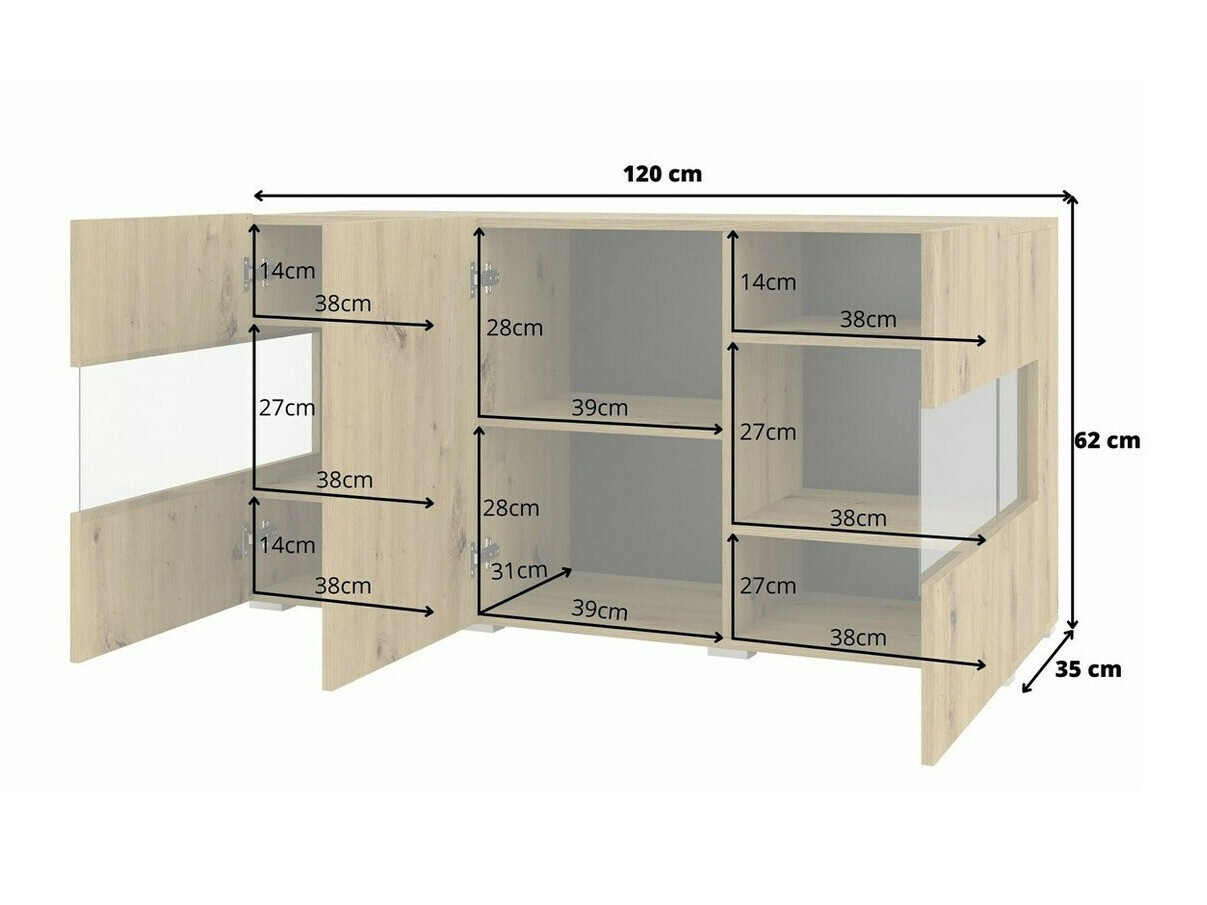 Ormarić Revmiru 102 (Crno + Hrast Votan)