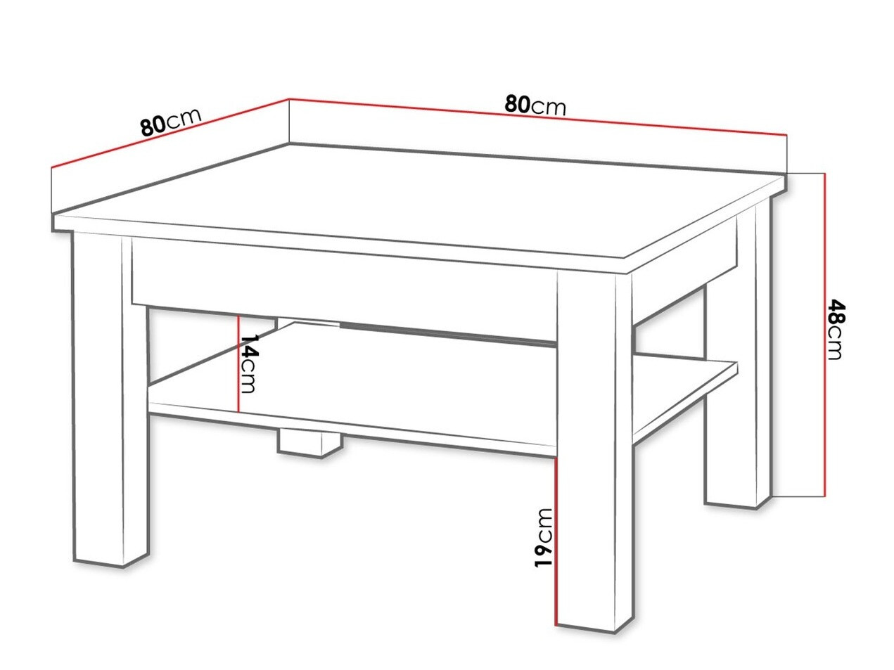 Stočić za kafu Melfeli 115 (Sonoma hrast)