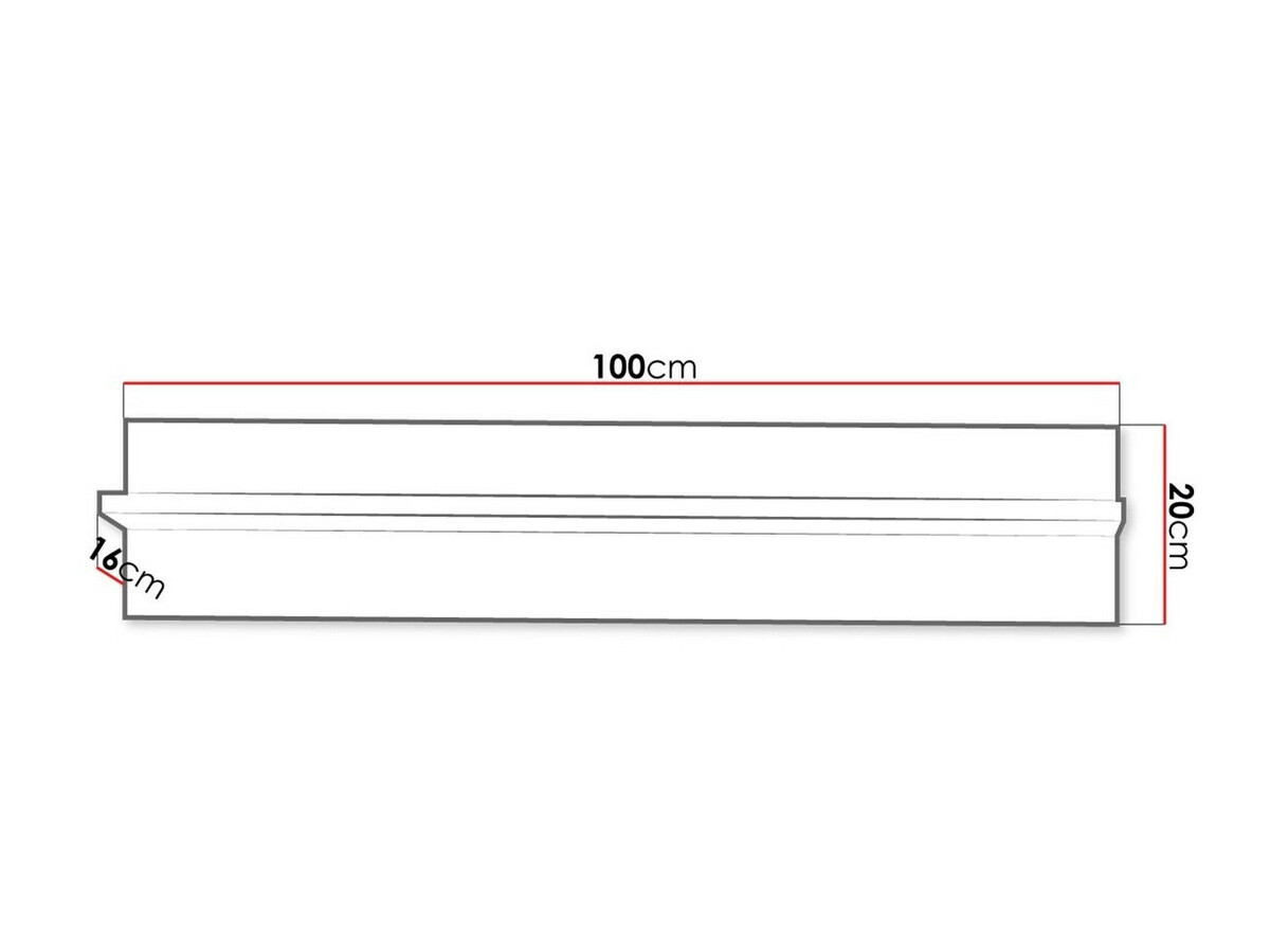 Zidna polica Melfeli 121 (Sonoma hrast)