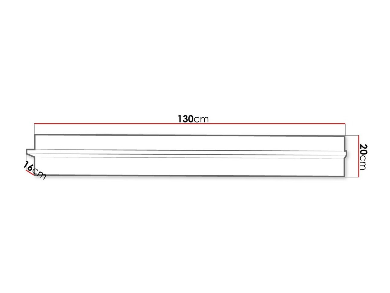 Zidna polica Melfeli 122 (Sonoma hrast)