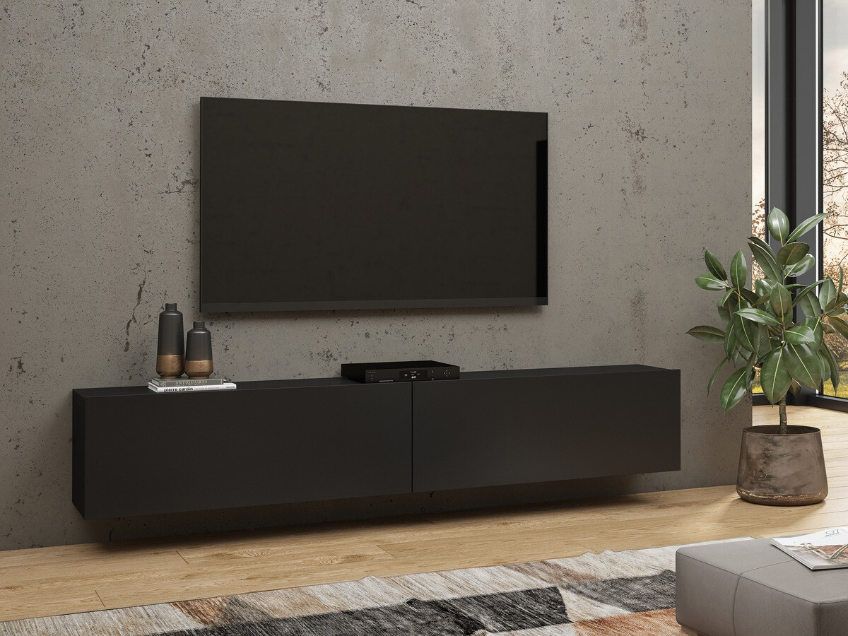 TV komoda Revmiru 104 (Crno + Hrast Votan)