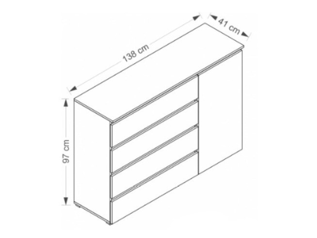 Komoda Cirdora 104 (Belo)