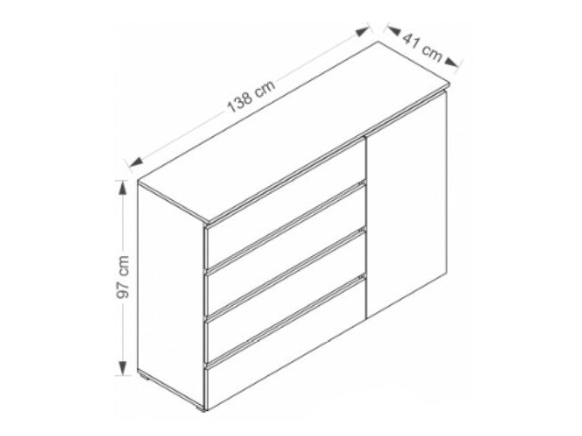 Komoda Cirdora 104 (Riviera hrast)