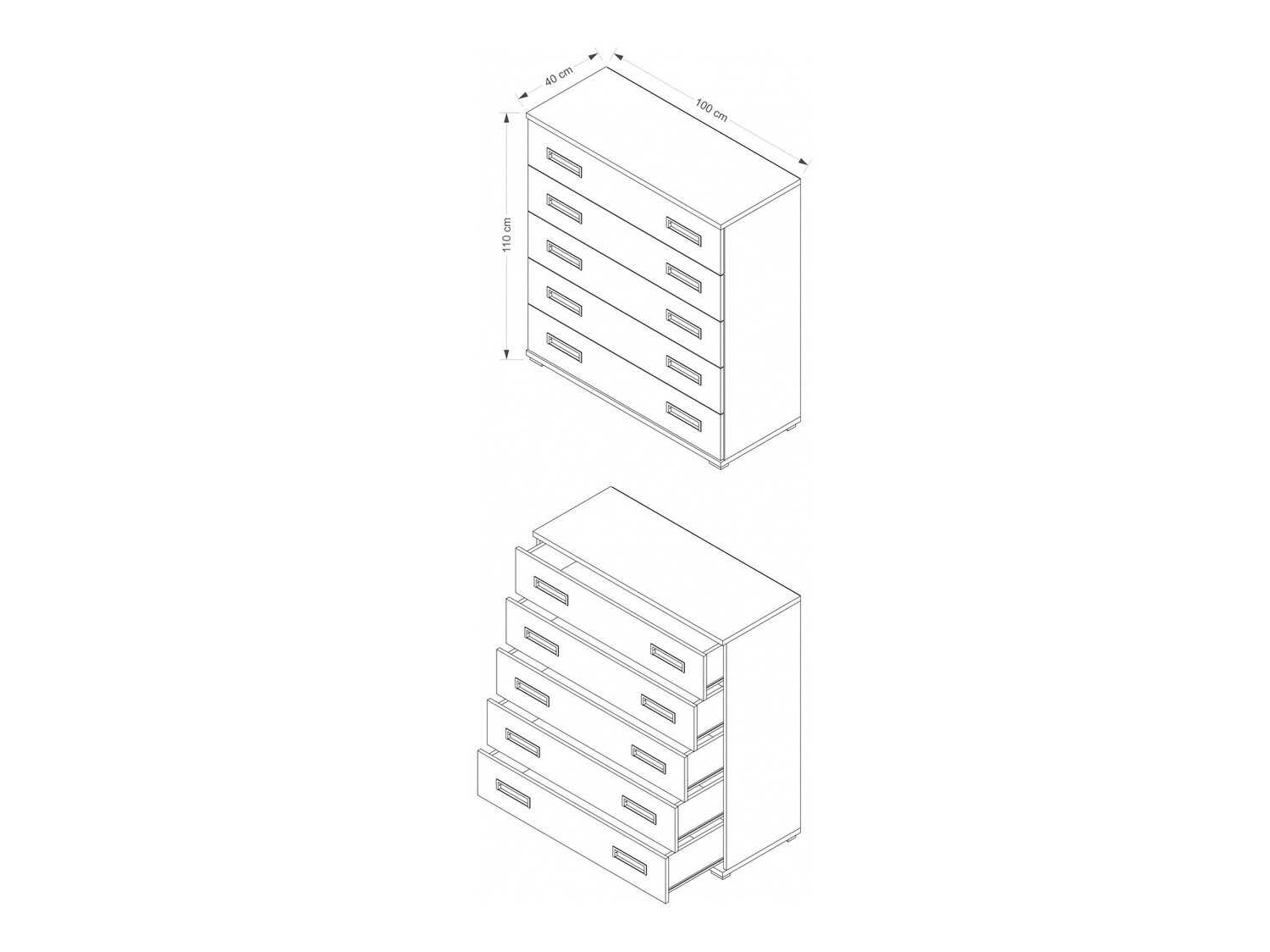 Komoda Elicavo 100 (Sonoma hrast)