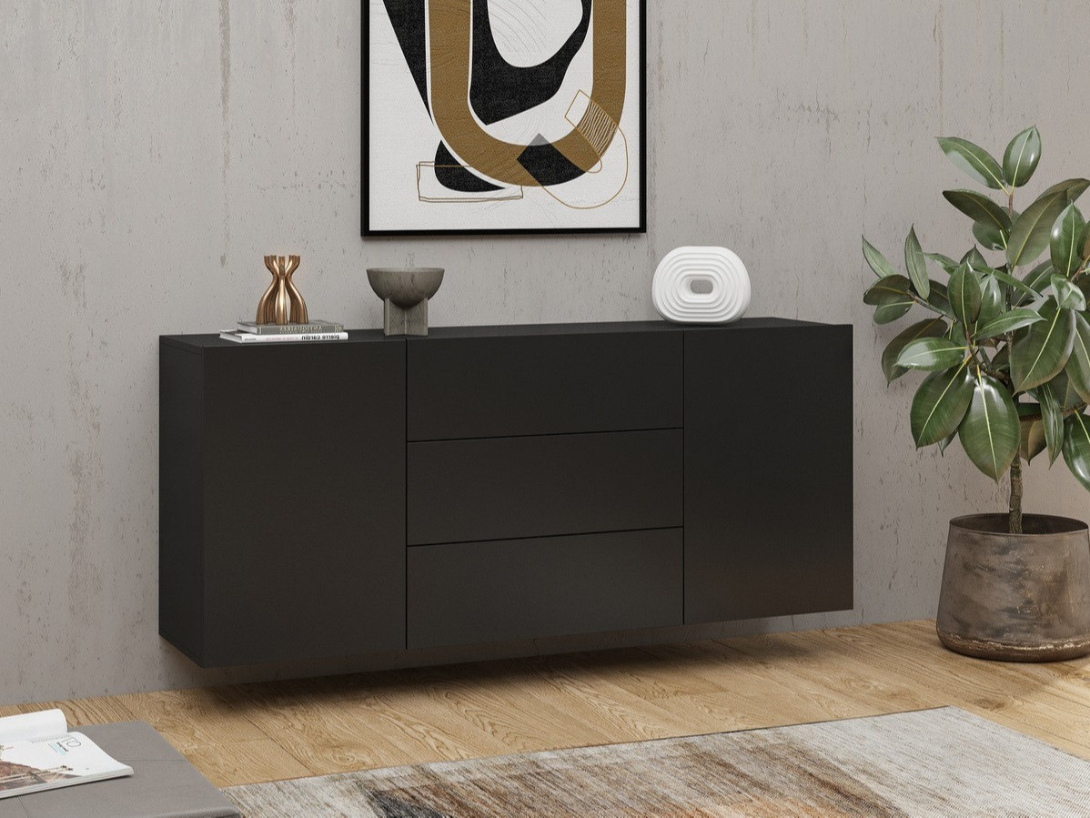 Komoda Revmiru 103 (Crno + Hrast Votan)