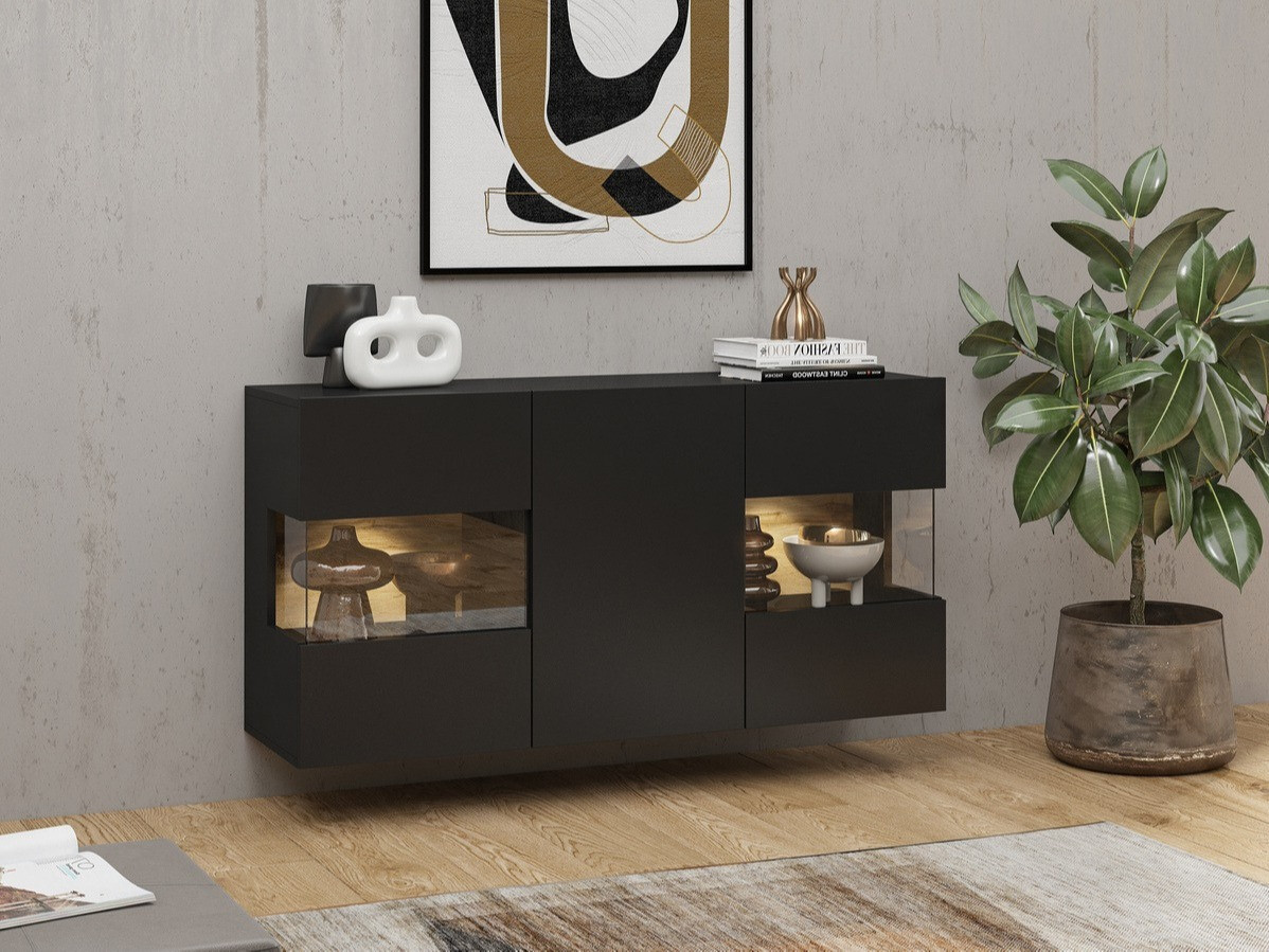 Ormarić Revmiru 102 (Crno + Вотан храст)