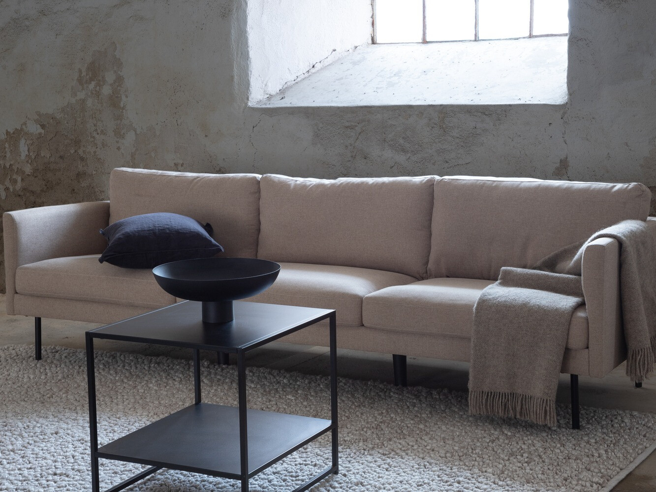 Sofa Fercame 103 (Smeđa + Crno)